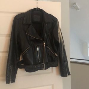 All Saints Black Balfern Leather Biker Jacket